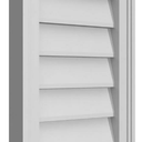 14" x 22" Vertical Surface Mount PVC Gable Vent: Non-Functional with Brickmould Frame 