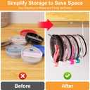 Upgraded Flat 3 Pack Tumbler Lid Organizer, Space Saving Cup Lid Holder for Yeti Stanley Simple Modern Tumbler Lids, Self-Adhesive Lid Hook for Kitchen Storage