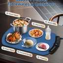 Warming Mat for Food, Food Warming Mat with 7 Temp Master Aadjustable Warming Tray, Thermochromic Line, Roll Up Buffet Hot Plates Heat Pad Full Sized Electrical