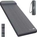 HiiPeak Memory Sleeping Pad, Compact 3" Thick Foam Sleeping Mats with Pillow, 9.5 R-Value Insulated Camping Mattress Pad, Easy Inflate & Deflate, Inflatable Sleep Mat for Backpacking Hiking Car Tent, Single