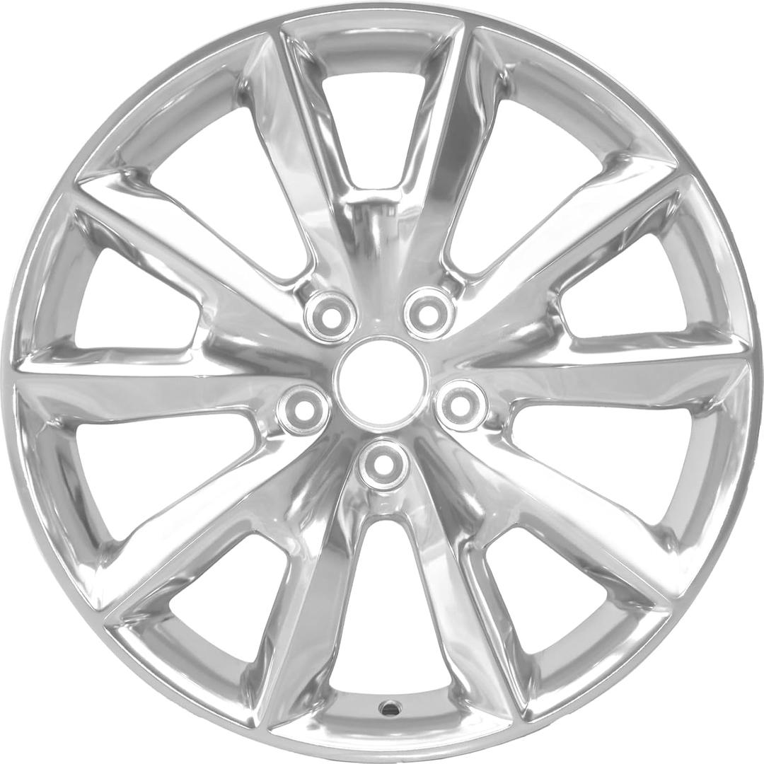 New Single 18x7 Inch 18 Inch 18" Premium Aluminum Alloy Wheel Rim Fits for Jeep Cherokee 2014 2015 2016 2017 2018, OE Direct Fit Replacement Rim, ALY09132A80N, Polished Silver