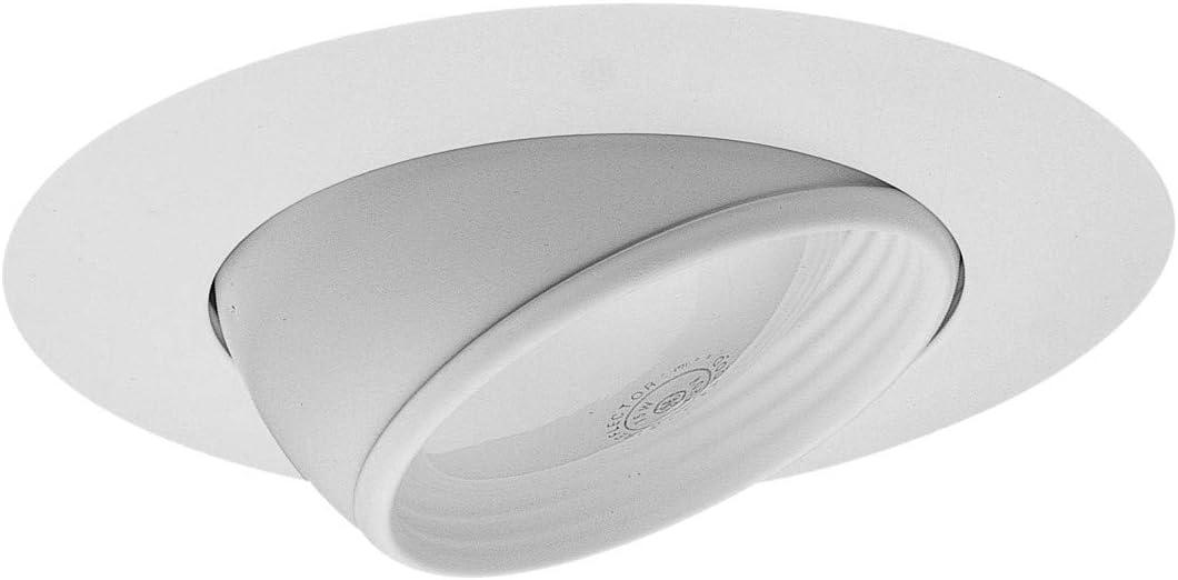 NICOR Lighting 6 in. White Recessed Eyeball Trim with Baffle (17526WH)