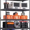 VEVOR Storage Shelves, 3000 lbs, 5 Tier Heavy Duty Garage Shelving, 24" D x 48" W x 72" H Adjustable Metal Shelves for Industrial Shelving Unit Utility Shelf, for Kitchen, Warehouse, Basement, Black