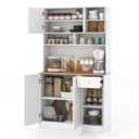 71" Tall Pantry Cabinet with Outlets for Dining Room