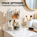 2 Tier Lazy Susan Turntable Organizer for Cabinet, 9.25'' Rotating Spice Rack Organization for Kitchen, Pantry, Bathroom, Vanity, Countertop, Medicine Storage, Seasoning Spice Organizer, 1 Pack