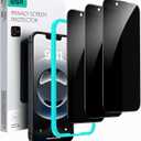 ESR 3 Pack for iPhone 16e/ iPhone 14/ iPhone 13/ iPhone 13 Pro Privacy Screen Protector, Anti-spy Tempered-Glass Privacy Screen Protector, Micro-curved Edges, Case Friendly