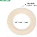 M METERXITY 100-Pack Unfinished Wood Rings, 30 mm/ 1.18 in Natural Wooden Rings 6 mm Thick Macrame Wooden Rings Smooth Solid Wooden Circles for Macrame Jewelry Making/DIY Crafts/Ring Pendant