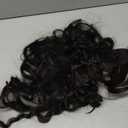 Flvaco Curly Clip In Hair Extensions, 4PCS 16 Inch Natural Black Extensions Clip Ins Lace Weft Short Curly Invisible Natural Hairpieces for Women