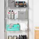 Amazon Basics 5-Shelf Adjustable Heavy Duty Steel Wire Rack, Space Saving Storage Shelving Organizer for Kitchen, Garage, No-Tool Assembly, 350 lbs Weight Capacity, 36" x 14" x 72", Chrome