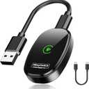 Wireless CarPlay Adapter 2025 Wired to Wireless,Compatible with Apple iPhone iOS 11+ & Vehicles 2018+ (black)