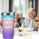 Fufandi Retired 2025 Not My Problem Anymore - Retirement Gifts for Women 2025 - Funny 2025 Retirement Gifts for Women, Coworkers, Teacher, Nurse, Doctor, Mom - Retired Tumbler