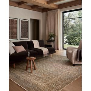 Loloi Amber Lewis Molly Collection MOL-06 Gold/Blue 9'-6" x 13'-6" Low Pile Area Rug