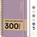 Lined Spiral Notebook Journal for Work, 300 Pages Thick B5 (7.1"x10") College Ruled Journal for Women & Writing, Hardcover Notebook for Note Taking, Perfect for Office Home School Supplies, Purple (C-Purple)