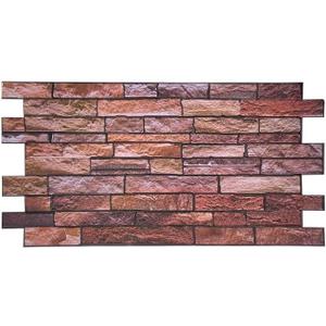 3 ft. x 1 1/2 ft. x 3/16 in Claystone Slate Brown Faux Decorative 3D Wall Panel for Interior (10-PCs)