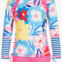 GRACE KARIN Girls Swimsuit Long Sleeve Rashguard Set 2-Piece Bathing Suit 10Y