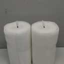 Flameless Flickering 4" x8" Real Wax Ivory Remote Candles with Candle Grease, Pack of 2 Timer LED Battery Operated Fake Warm Light Pillar Candles for Home, Banquet, Ceremony Decoration