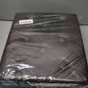 CAROLMADE Folding Storage Ottoman Cube PU Leather Footstool with Wood Legs Ottoman Footrest for Living Room and Bedroom Brown, 15x12.6 x 15.4