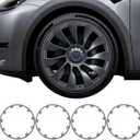Wheel Rim Protector for Model Y2020-2024 21 inch Überturbine Wheels, ABS Hubcap Trims,Easy Snap-on Installtion, Scratch Prevention, Styling Upgrade Model Y Accessories (Gunpowder set of 4)