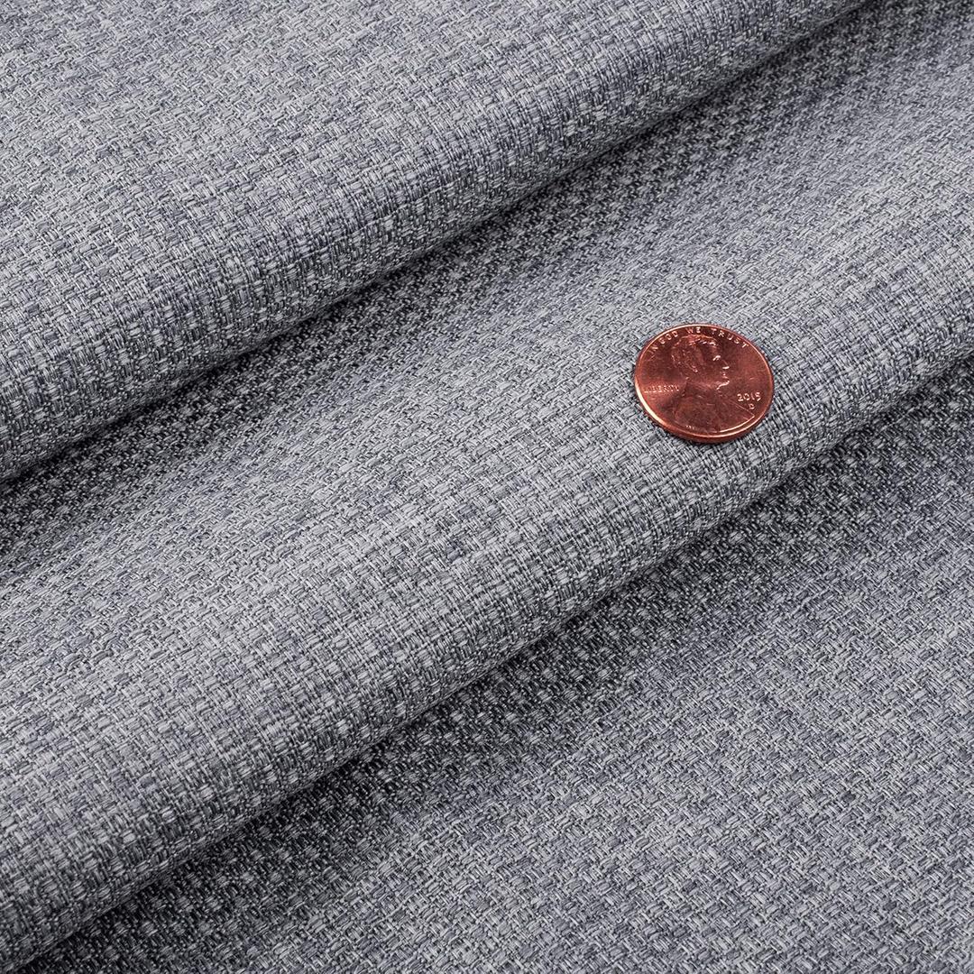 55" Wide Heavyweight Solid Faux Linen Upholstery Drapery Fabric Perry Grey(Stone), 1 Yard