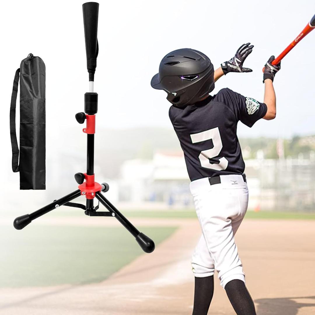 Portable Batting Tee for Baseball/Softball, Tball Set for Toddlers 3-5 Tee Ball Set with Carry Bag, Portable Stable Tanner Tee, Baseball Training Equipment Aged 3-12
