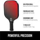 Gorilla Gear USAPA Approved Pickleball Starter Set, Fiberglass Paddles with Bag and Balls, Indoor Outdoor Court Use, Comfortable Racket Grip, Oversized Sweet Spot Pickle Ball Paddle for Men, Women (Red)