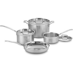 Cuisinart MCP-7NP1 Multiclad Pro Triple Ply 7-Piece Cookware Set Skillet
