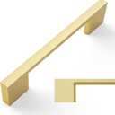 Amerdeco 10 Pack Brushed Gold Cabinet Pulls 3-3/4 Inch(96MM) Hole Centers Kitchen Cabinet Handles Cabinet Hardware Kitchen Handles for Cabinets Cupboard Handles Drawer Pulls ZH0060