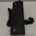 Jgstkcity Desk Clamp Power Strip,40W Total Fast Charging Station,2 PD 20W USB C Ports,Desk Edge Mount Surge Protector for Home, Office,3 Outlets,Fit 1.96" Tabletop Edge,ETL Listed