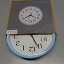 Bernhard Products Light Blue Wall Clock Silent Non Ticking - 10 Inch Quality Quartz Battery Operated Round Easy to Read Home/Kitchen/Office/Classroom/School Clock