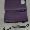 Defencase for iPhone 15 Plus Magnetic Wallet Case Compatible with Magsafe with RFID Blocking Zipper Strap Card Holder for Women Men, PU Leather Detachable Case for iPhone 15 Plus (6.7 inches), Purple