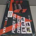 Veitorld Power Tool Organizer with Charging Station, Heavy Duty Modular Wall Mount Rack for Garage & Shed Organization, 4 Drill Holders, Fathers Day Birthday Gifts for Him Men Dad Him Husband(Green) (3 Layer)