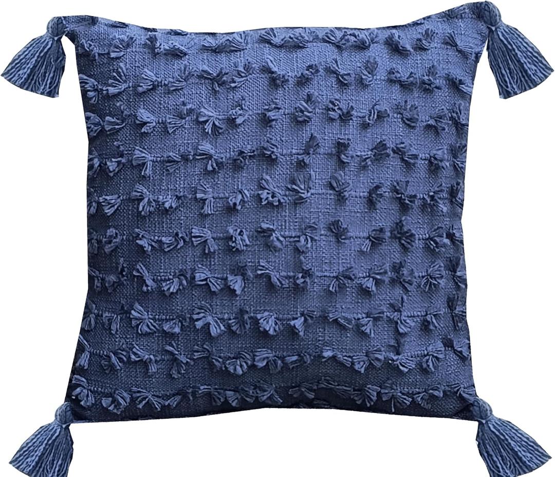 Parklane Woven Pillow, 18"x18", Blue (18 x 18-Inch)