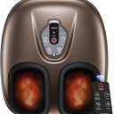 RENPHO Foot Massager Machine with Heat [2026 Upgraded], Shiatsu Foot Massager for Plantar Fasciitis, Birthday Gifts for Women Men, Cordless Control, Best Gifts for Women/Mom/Wife, Brown
