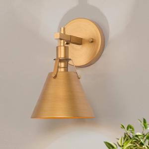 classy leaves Gold Wall Sconce, Antique Farmhouse Sconces Wall Lighting, Modern Brass Wall Sconces for Bathroom, Bedrooms, Living Room, Kitchen (1 Pack)