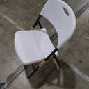Amazon Basics Sturdy Foldable Plastic Chair, Portable, 350-Pound Capacity, White, 6-Pack