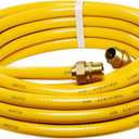 CSST 1/2" Gas Line 148ft Corrugated Stainless Steel Tubing Flexible Gas Line 1/2inch Natural Gas Hose Pipe Kit With 2 Male Adapter Fittings