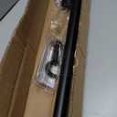 Heavy Duty Curtain Rods,1 1/4" Large Diameter Premium Nonadjustable Curtain Rod,84in/7ft Custom Window Treatment Rods with Durable Aluminum Brackets and End Caps,Black Finish