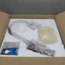 Modern Decoration Wall Sconce Mid Century with White Milk Glass Vintage Industrial Wood Wall Light Hardwired Smoke Grey Amber Farmhouse Reading Wall Lamp for Bedroom Living Room Bedside