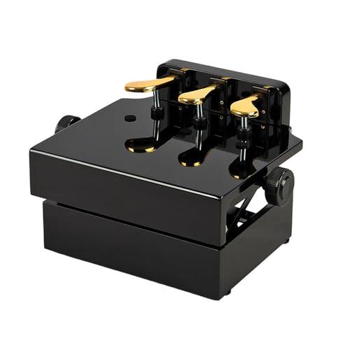ASZUNE Piano Pedal Extenders Adjustable Height with 3 Pedals Designed for Kids and Beginners Wood Black