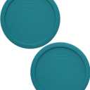 Pyrex 7402-PC 6/7-Cup Turquoise Food Storage Replacement Lid (2-Pack) - Made in USA