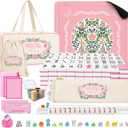 LYDZTION Complete 166 American Mahjong Tiles Set with Mat, Accessories