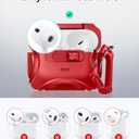 ESR for AirPods Pro 3 Case (2025), Compatible with Airpods Pro 3rd Generation Case (USB-C Cable), Effortless MagSafe, Drop-Proof Lock, Easy Open, Cyber Series, Red