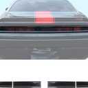 Hoolcar Tail Light Lamp Cover Guard Trim Bezel Frame Decor Exterior Accessories for 2009-2014 Dodge Challenger, Smoked Black