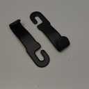 Leather Car Seat Hooks - U-Shaped Purse Holder for Car, Fully Leather-Wrapped Headrest Hooks for Purses, Bags & Coats, Durable Seat Back Organizer for Travel & Daily Use (Black, 2 Pack)