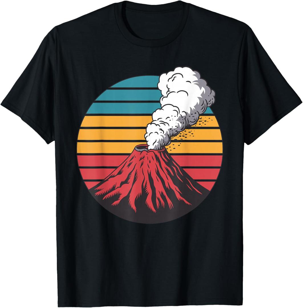 Cool Volcano Art For Men Women Kids Geology Volcano Lover T-Shirt, M