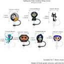 7 PCS Silicone Anime Halloween Straw Covers, Reusable Straws, Cute Straw Tips, 7 Count