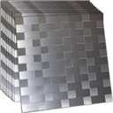 YMMXGE 10-Sheet Peel and Stick Backsplash TileSelf-Adhesive Metal Sticker  Brushed Aluminum Mosaic Tiles for Kitchen Bathroom, 12"x12" (10, Brushed Silver)