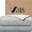 Cooling Comforter for Hot Sleepers, Queen 90x90, Silver Gray | Cooling blanket feel, Q-Max >0.4 cool touch, double-sided cooling, Sorona fill, for night sweats, lightweight & breathable