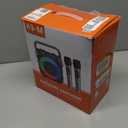 Karaoke Machine, Portable Bluetooth Speaker with 2 Wireless Microphones for Adults & Kids with Lights, Karaoke Microphone with PA System Supports USB/TF/FM/AUX for Home Party Home System Packages