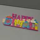 COCHIE Metal Happy Diwali Sign, Indian Festival of Light Table Centerpieces Decorations for Home, Office, Shelf, Mantel, Indoor, Traditional Party Supplies Decor (Diwali)